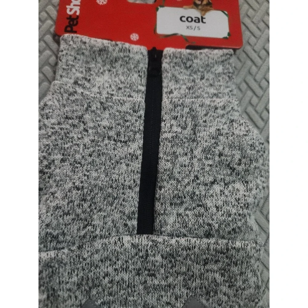 Pet Shoppe dog puppy winter coat‎ size XS SMALL gray and black new 12 - 19 lbs